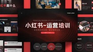 小红书运营培训PPT模板时尚潮流PPT模板