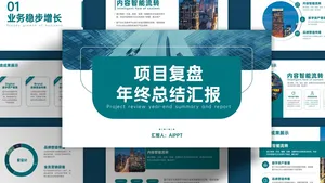 项目复盘年终总结汇报PPT模板