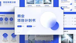 潮流风时尚创意商业项目计划书PPT模板
