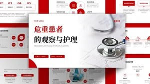 红色扁平风医疗护理知识培训PPT模板