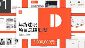 欧美风时尚简约国际年终总结PPT模板