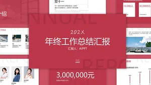 欧美风简约国际时尚年终总结PPT模板