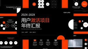 简约风时尚国际高端年终总结PPT模板