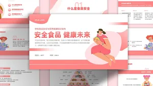 红色卡通安全饮食 健康未来——学校食品安全与营养健康知识宣传