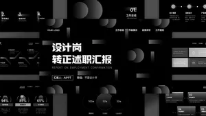 创意扁平风竞聘述职PPT模板