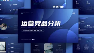 商务风简约运营竞品分析PPT模板