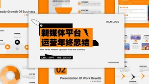 时尚创意简约风总结汇报PPT模板