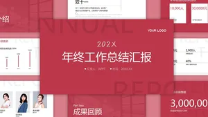 欧美风简约国际时尚年终总结PPT模板